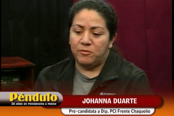 Invitada JOHANNA DUARTE, Pre candidata a Diputada Lista 652 PCI Frente Chaqueño.